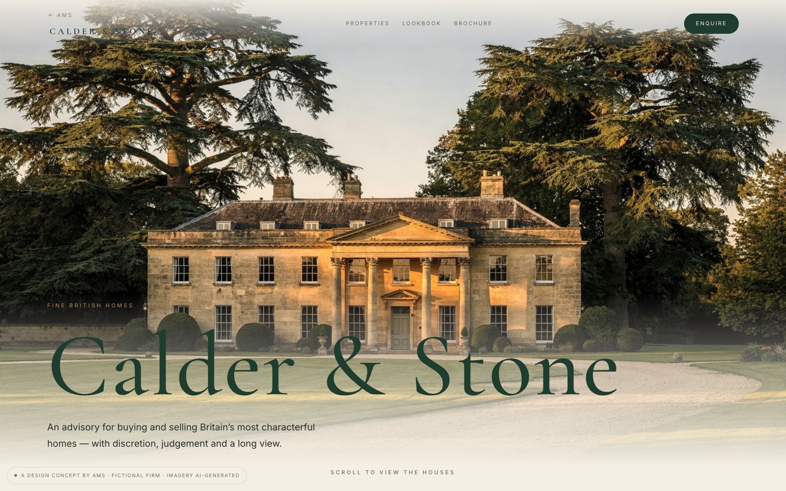 Calder & Stone — website home.
